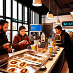 **Prompt:** A vivid digital art piece illustrating a luminous, sharp scalpel precisely cutting through a chaotic tangle of market problems, revealing a clear, targeted solution. In the background, a previously quiet coffee shop is now bustling with happy customers efficiently grabbing their breakfast coffee, symbolizing the successful resolution of a specific user pain point. The overall mood is precise, effective, and transformative.
