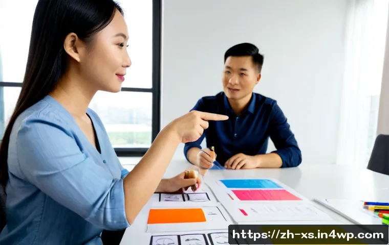 문제해결 중심 포지셔닝과 고객 인사이트 분석 - Photorealistic business strategy meeting in a bright modern office, a confident consultant and small...